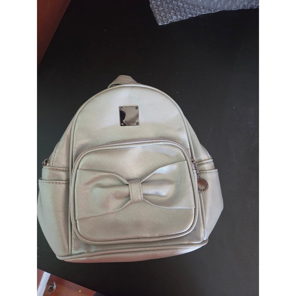Silver Mini Backpack